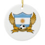 Argentina Soccer Circle Ornament