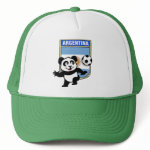 This adorable little panda is too cute! He's featured in front of a large flag from Argentina and ready to play football and score some goals. This cute design is perfect for football players and soccer fans.
