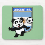 This adorable little panda is too cute! He's featured in front of a large flag from Argentina and ready to play football and score some goals. This cute design is perfect for football players and soccer fans.