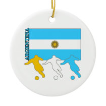 Argentina Soccer Players Christmas Ornament