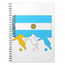 Argentina Soccer Players Spiral Notebooks