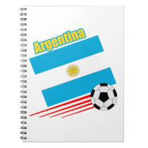 Argentina Soccer Team Spiral Note Book notebook