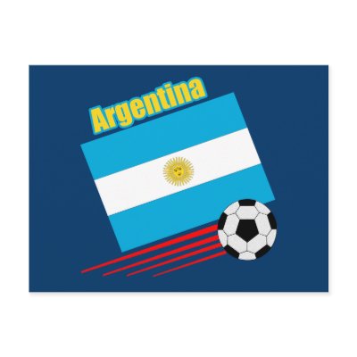 Argentina Soccer Team Post Card by worldwidesoccer