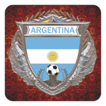 Argentina Soccer Team Square Stickers