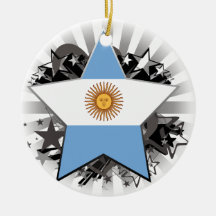Argentina Star Christmas Tree Ornaments