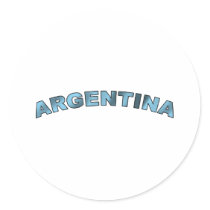 Argentina Round Stickers