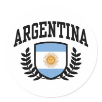 Argentina Round Stickers
