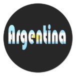 Argentina Round Stickers