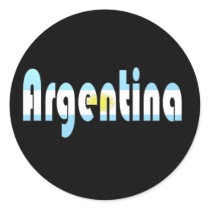 Argentina Round Stickers