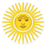 Argentina Sun Round Sticker