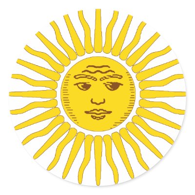 Argentina Sun Round Sticker by UnicoDesigns