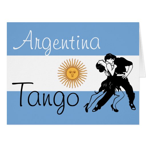 Argentina Tango Flag Large Greeting Card | Zazzle