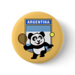This adorable little panda loves to get out on the court and hits some balls. Panda plays in front of a large flag of Argentina. This is a great design for anyone who loves to play tennis, watch tennis or just loves cute pandas.