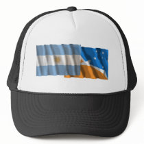 Argentina & Tierra del Fuego waving flags Trucker Hat