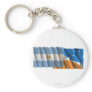 Argentina & Tierra del Fuego waving flags Key Chain