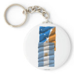 Argentina & Tierra del Fuego waving flags Key Chain
