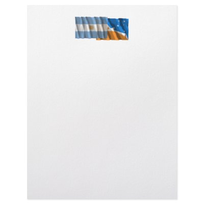 Argentina & Tierra del Fuego waving flags Custom Letterhead by Vexillophile