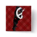 Argentina Trendy Peace Sign with Argentine map Pinback Button