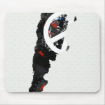 Argentina Trendy Peace Sign with Argentine map Mousepad