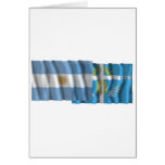 Argentina & Tucumán waving flags Greeting Cards