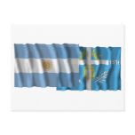 Argentina & Tucumán waving flags Postcard