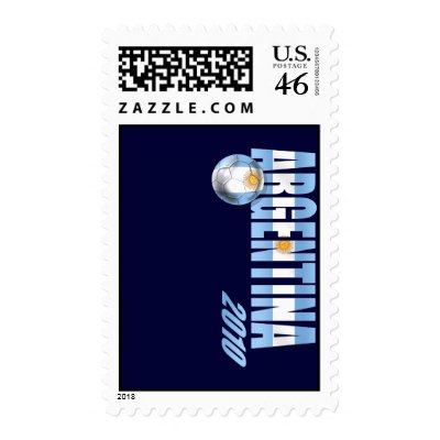Argentina Vertical logo La Albiceleste futbol Postage by SoccerJersey
