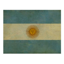 Argentina Vintage aged retro Argentina flag Postcards