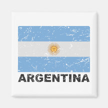 Argentina Vintage Flag Magnet