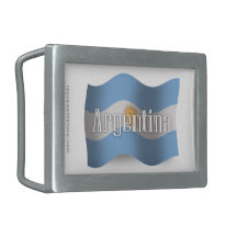 Argentina Waving Flag Belt Buckles