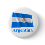 Argentina Waving Flag with Name Button