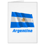 Argentina Waving Flag with Name Card