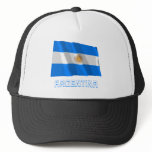 Argentina Waving Flag with Name Hat