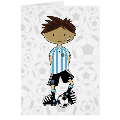 Argentina World Cup Soccer Boy Cards by markmurphycreative
