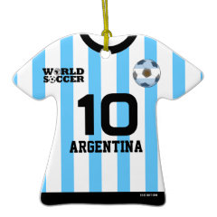 Argentina World Cup Soccer Jersey Ornament ornament