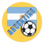 ARGENTINA World Soccer Fan Tshirts Round Stickers