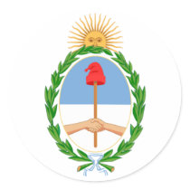 Argentine Coat of Arms Round Sticker