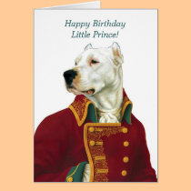 Argentine dogo, Happy BirthdayLittle Prince! card cards