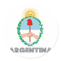 Argentine Emblem Round Stickers