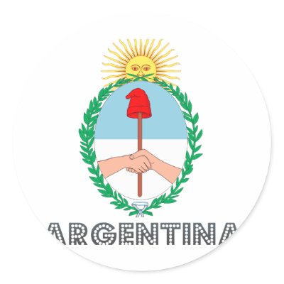 Argentine Emblem Round Stickers by FlagStore