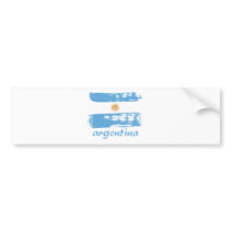 Argentine Flag Brushstroke design Bumper Stickers