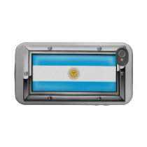 Argentine Flag in a Steel Frame Iphone 4 Tough Covers