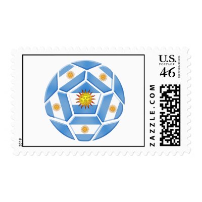 Argentine futebol Tees and soccer ball gear Postage Stamps by SoccerJersey