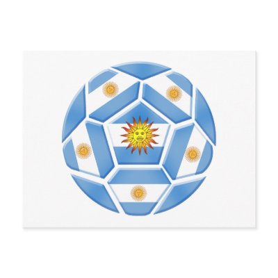 Argentine futebol Tees and soccer ball gear Postcards by SoccerJersey
