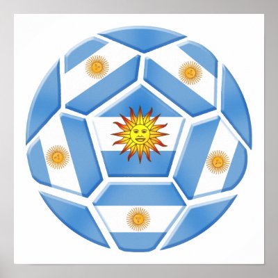 Argentine futebol Tees and soccer ball gear Posters by SoccerJersey