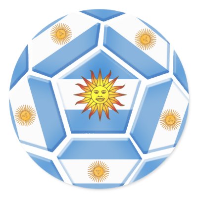 Argentine futebol Tees and soccer ball gear Round Sticker by SoccerJersey