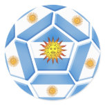 Argentine futebol Tees and soccer ball gear Round Sticker