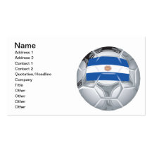 Argentinean Soccer Ball Business Card Templates