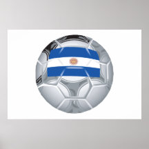 Argentinean Soccer Ball Poster