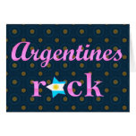 Argentines Rock - Cute Pink Greeting Card