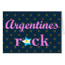 Argentines Rock - Cute Pink Greeting Card